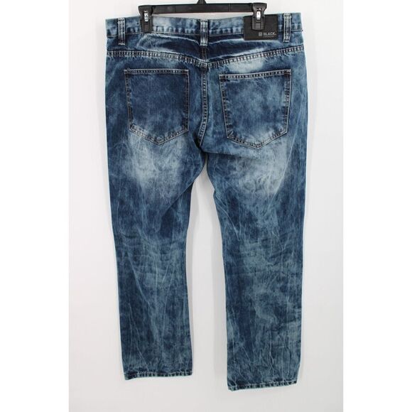 CARBON BLACK PREMIUM JEANS DISTRESSED 36/32 BLUE DENIM DESTROYED - Picture 7 of 11